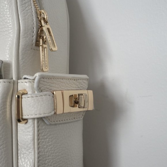 Buscemi Mini PHD White Leather Backpack - Picture 3 of 6
